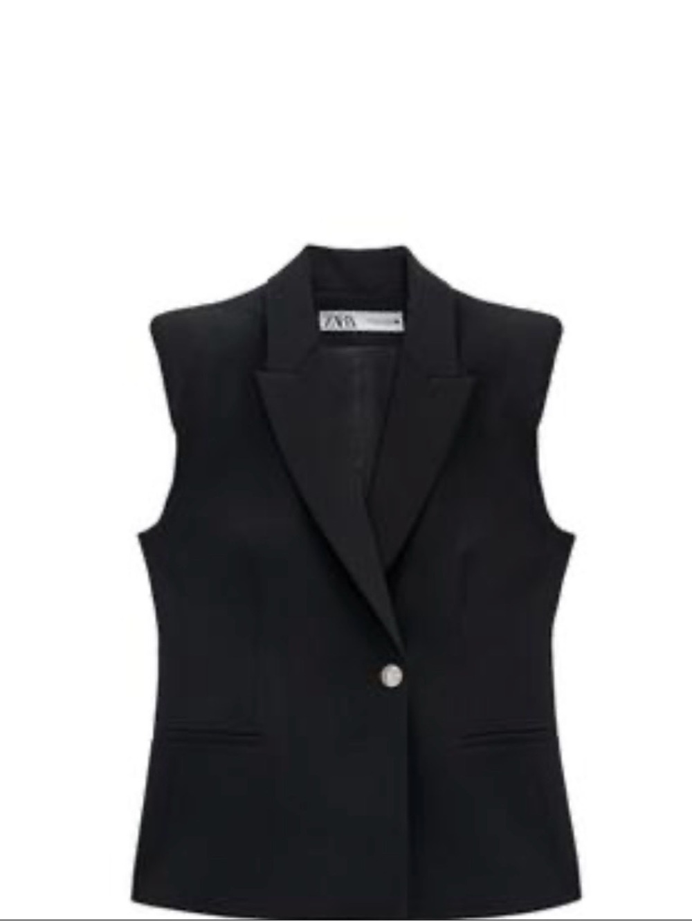 Zara Black Sleeveless Blazer Vest